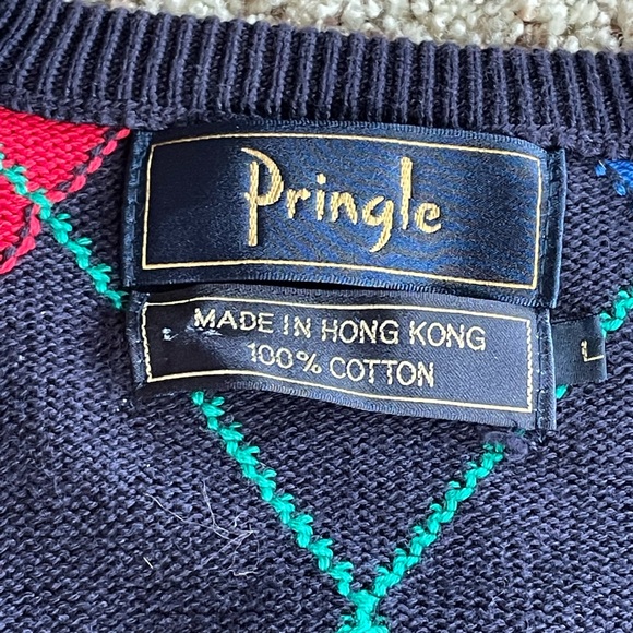 Men's Vintage Oversized Pringle Argyle Sweater - Picture 2 of 5